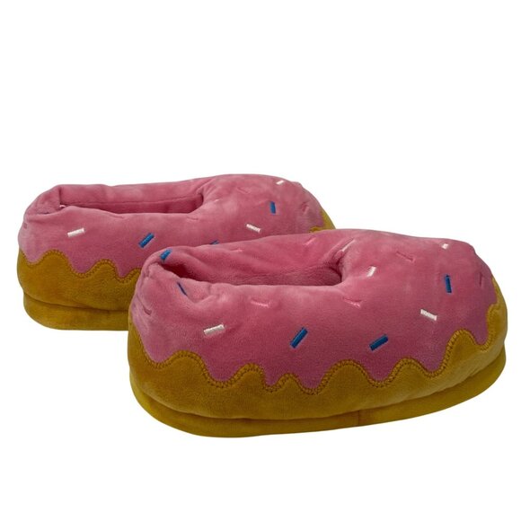 Oooh Geez Women's Funny Donuts with Sprinkles Fluffy House Slippers NWOT - Picture 2 of 6